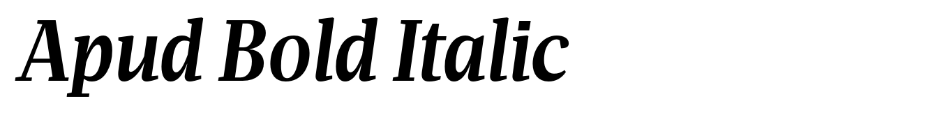 Apud Bold Italic